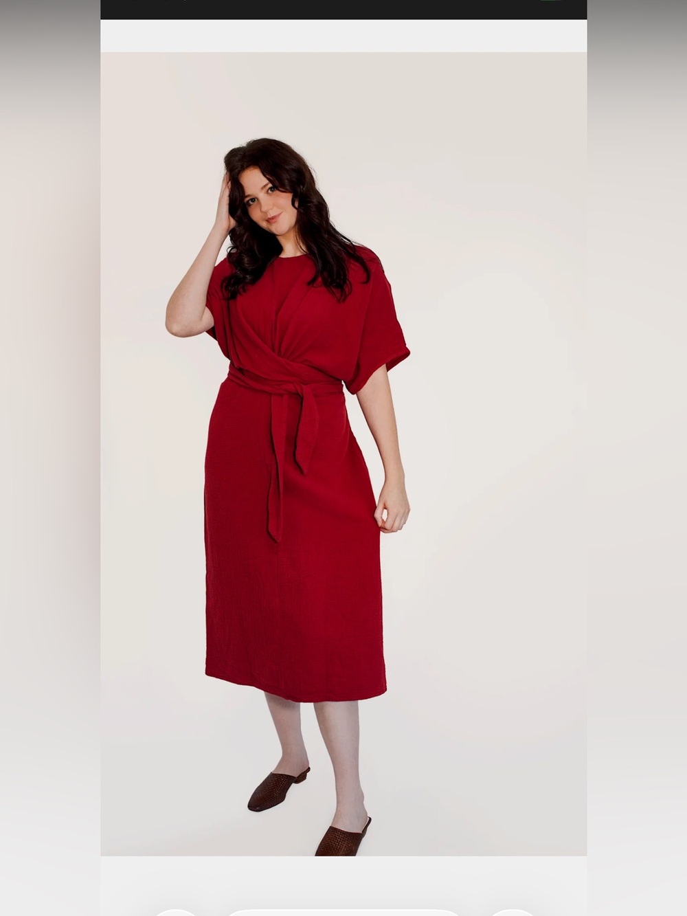 Suunday dolman wrap dress in burgundy garnet